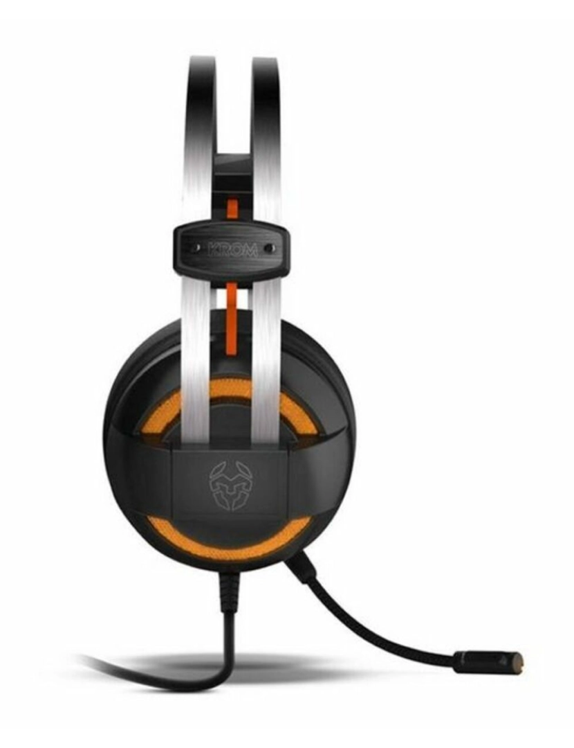 imagem de Auriculares com microfone para Vídeojogos Krom Kode Preto/Laranja Preto3