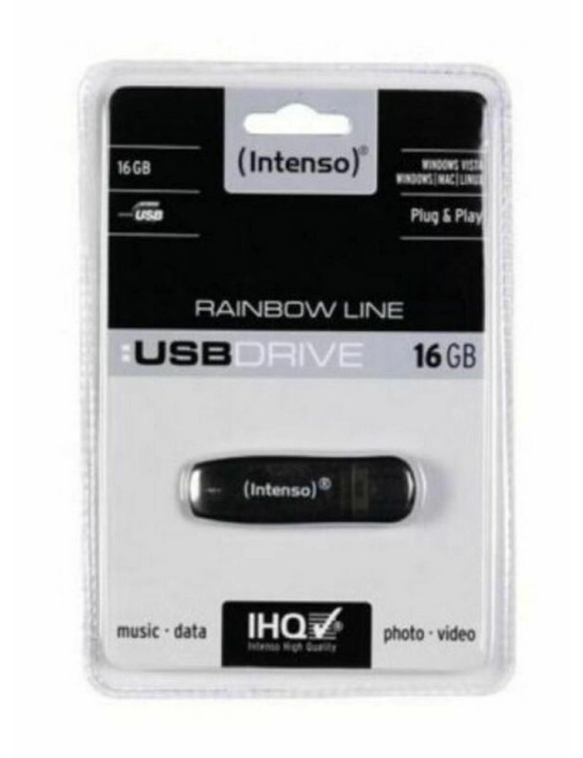 Intenso - Memória USB INTENSO 3502470 16 GB Preto 16 GB
