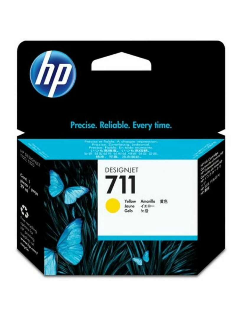 HP - Tinteiro de Tinta Original HP 25663658 Amarelo