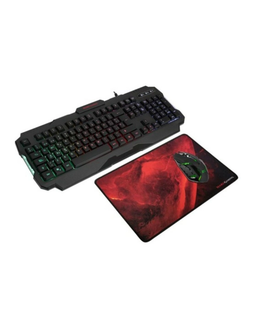 imagem de Teclado e Rato para Vídeojogos Mars Gaming MCP118 Preto Qwerty espanhol5