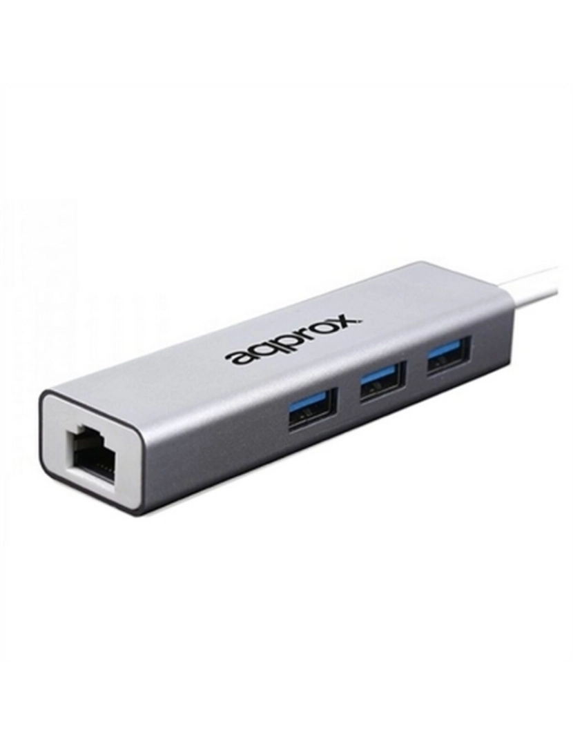 Approx! - Adaptador de Red approx! APPC07GHUB LAN 10/100/1000 USB 3.0 Cinzento