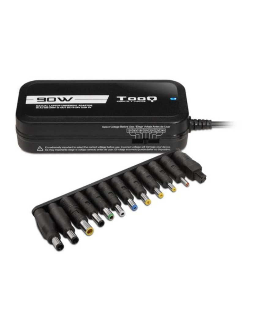 imagem de Carregador para Portátil TooQ TQLC-90BS02M 90W 12 conectores Preto3