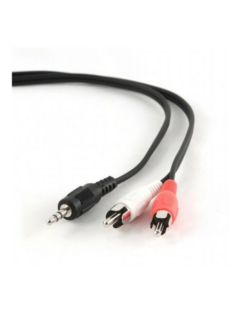 imagem de Cabo Áudio Jack (3,5 mm) para 2 RCA GEMBIRD CCA-458-2.5M 2,5 m Preto2