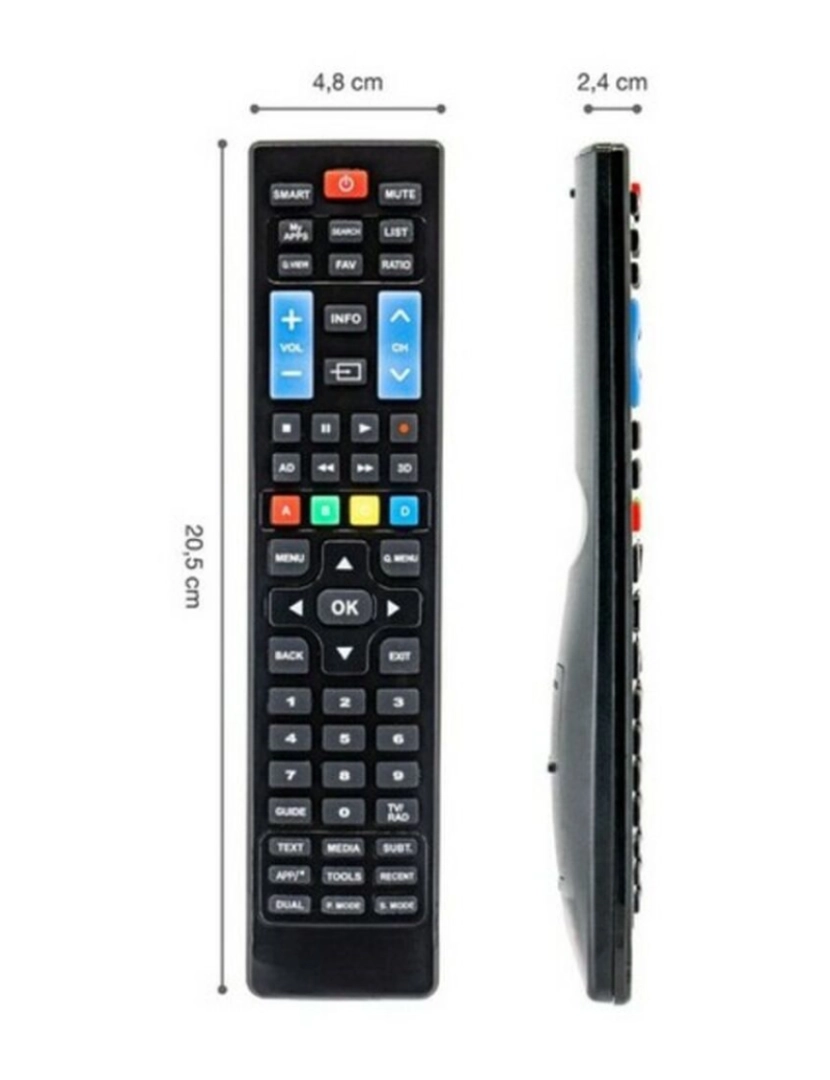 Ewent - Controlo remoto para Smart TV Ewent EW1575 Preto