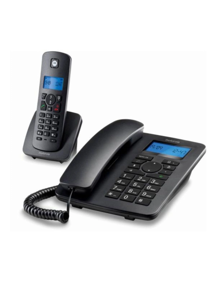 Motorola - Telefone Fixo Motorola C4201 Combo DECT (2 pcs) Preto