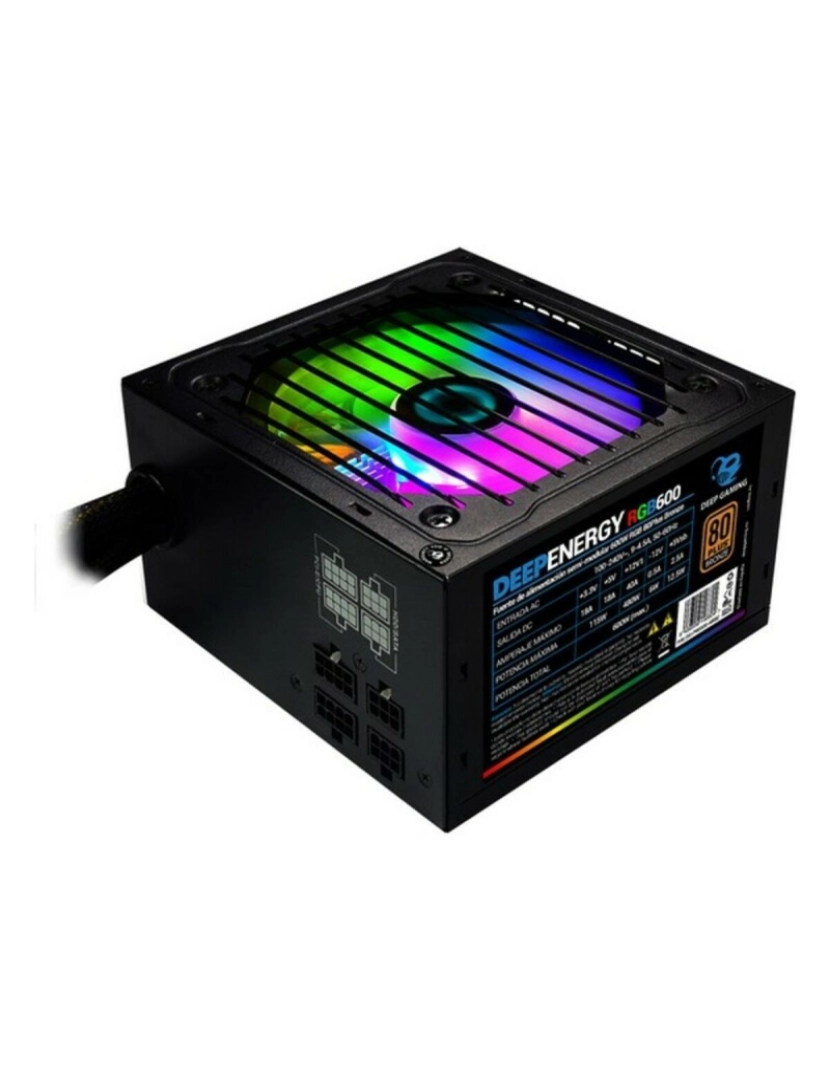 CoolBox - Fonte de Alimentação CoolBox DG-PWS600-MRBZ RGB 600W Preto 600 W