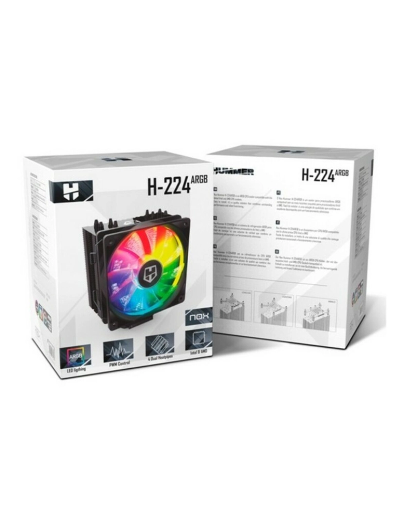 imagem de Ventilador de Caixa Gaming NOX H-224 Ø 12 cm RGB3