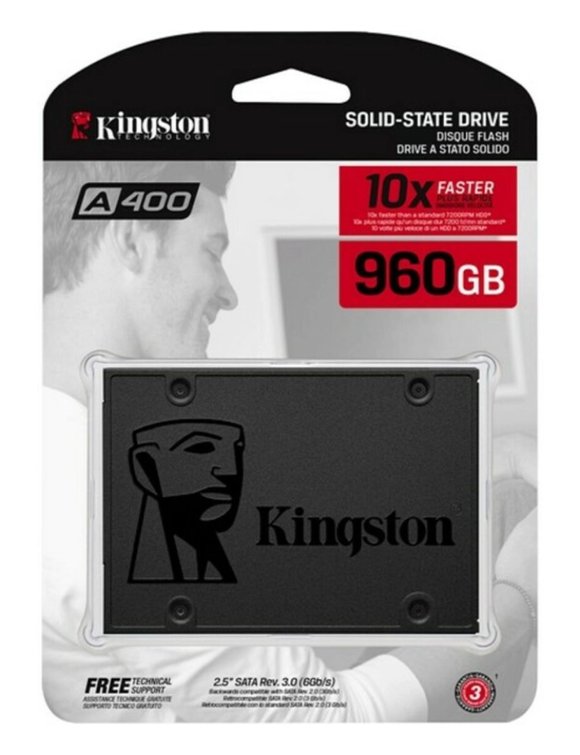 Kingston - Disco Duro Kingston SA400S37/960G SSD Interno TLC 960 GB 960 GB SSD