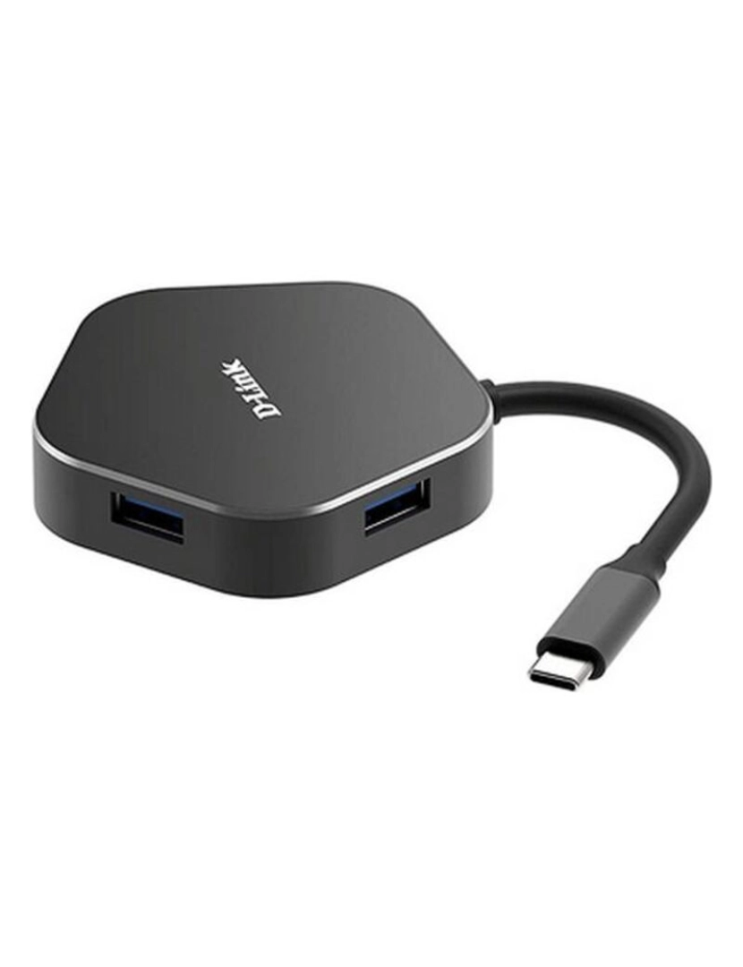 imagem de Hub USB D-Link DUB-M420 Preto Preto/Prateado Prateado Preto/Cinzento 60 W4