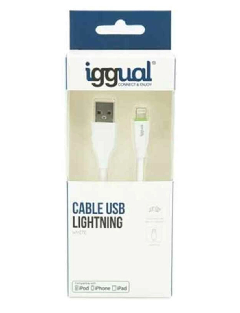 imagem de Cabo Lightning iggual IGG316955 1 m Branco1