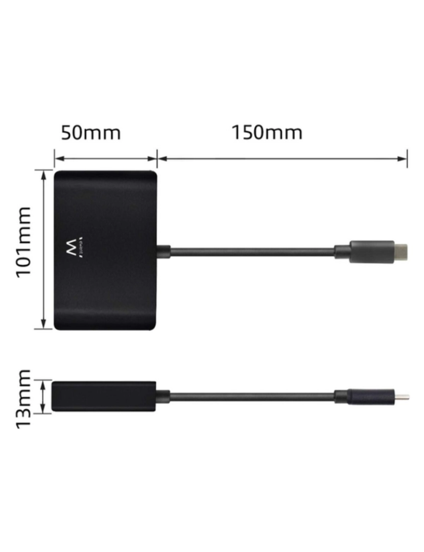 imagem de Dockstation Ewent EW9827 USB C HDMI VGA RJ45 4K 5 Gbps3