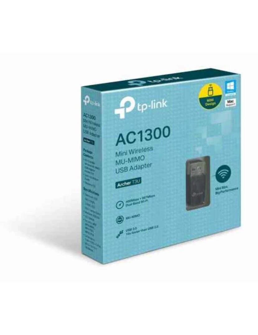 Tp-Link - Mini Adaptador USB Wifi TP-Link Archer T3U AC1300 Preto
