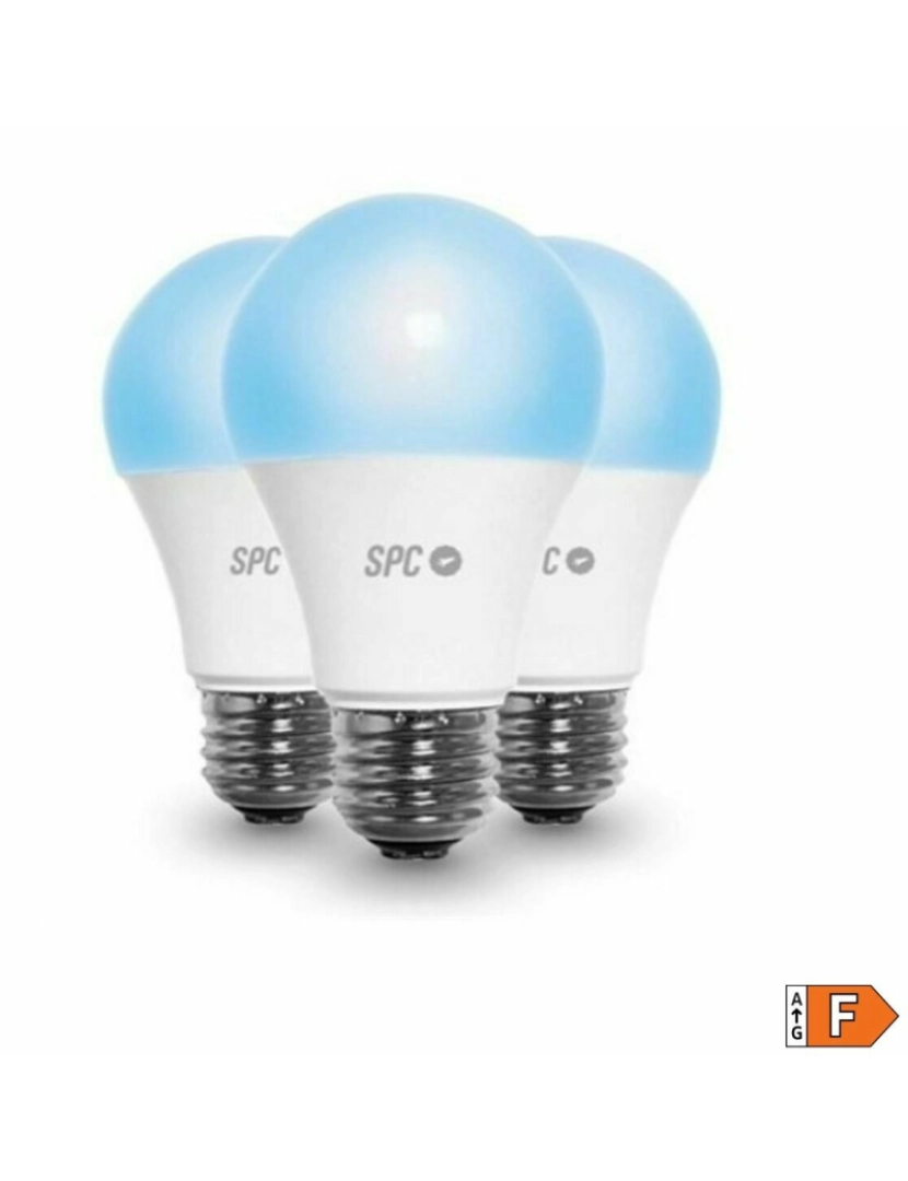 SPC - Lâmpada Inteligente SPC 6111B Aura 800 Wifi 10 W E27 75 W 2500K - 6500K (3 uds)