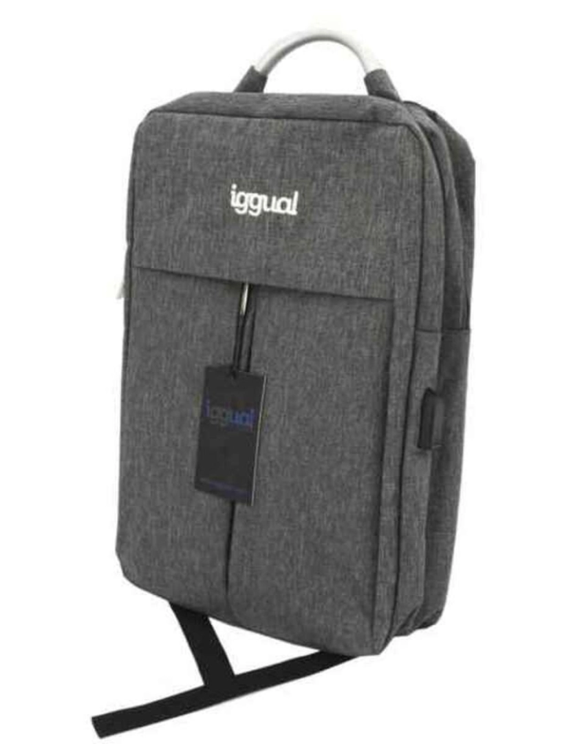 imagem de Mochila para notebook iggual IGG317044 Impermeável Cinzento3