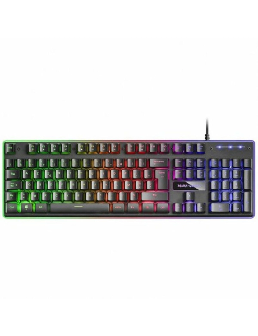 imagem de Teclado e Rato para Vídeojogos Mars Gaming MCPEXFR QWERTY Preto Francês2