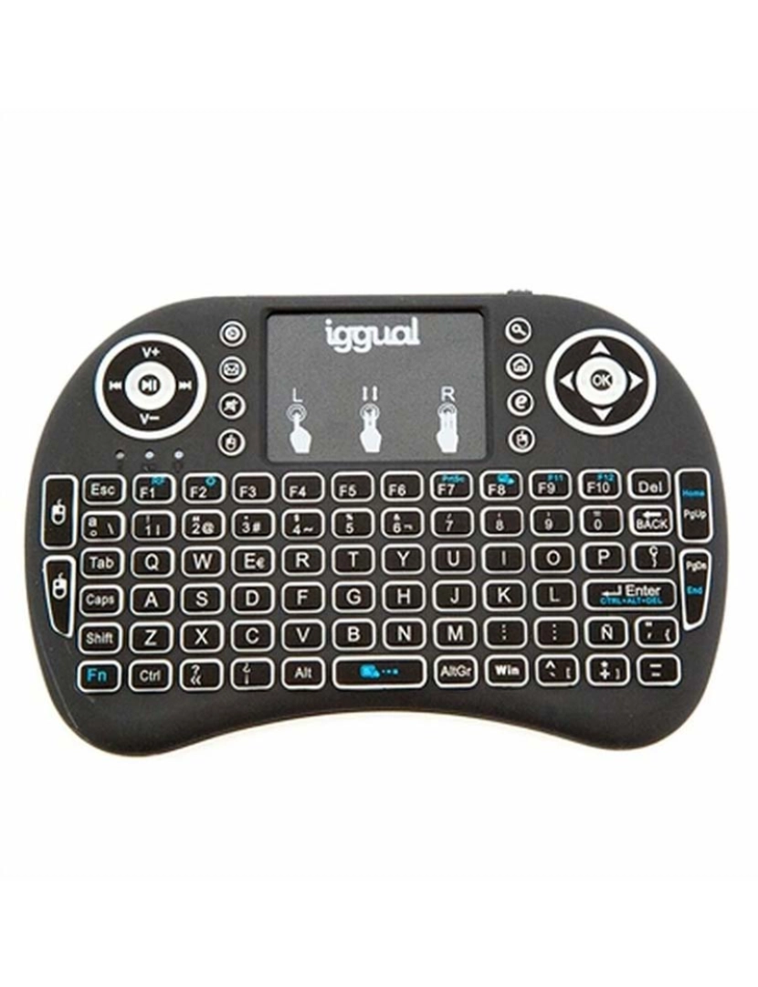 Iggual - Teclado Mini teclado inalámbrico con panel táctil