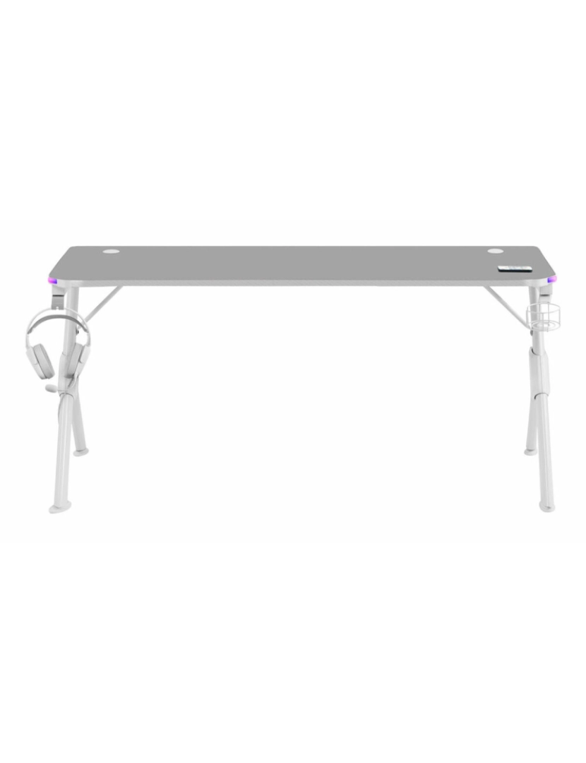 imagem de Mesa Mars Gaming MGDXLRGBW LED RGB Branco Aço 160 x 60 cm4