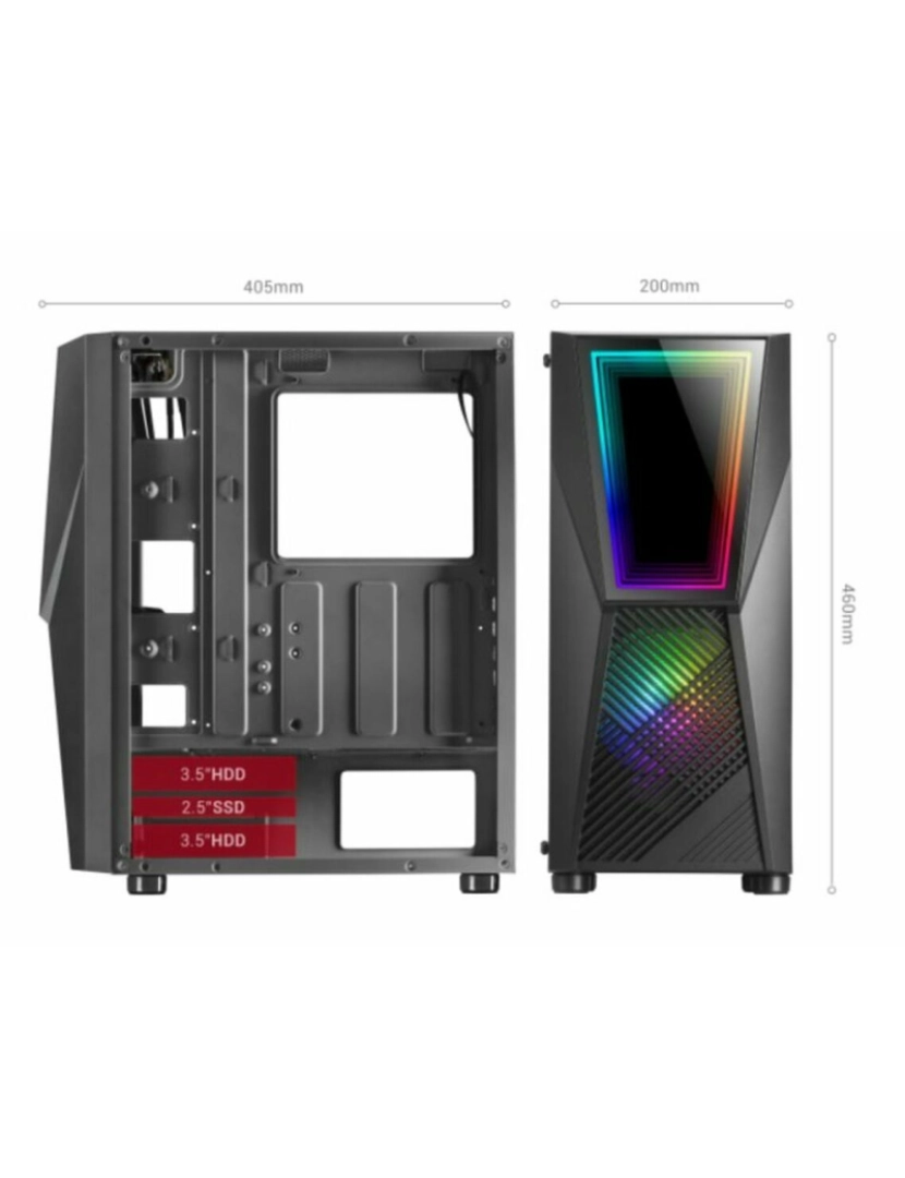 imagem de Caixa Semitorre ATX Mars Gaming MC777W LED RGB Branco4