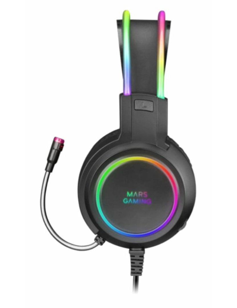 imagem de Auriculares com microfone Mars Gaming MHRGB Preto2