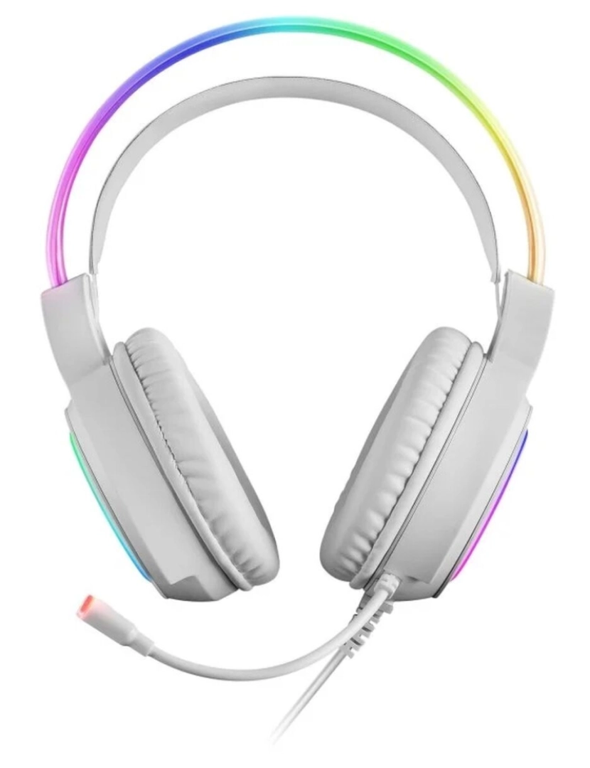 imagem de Auriculares com Microfone Gaming Mars Gaming MHRGBW Branco2