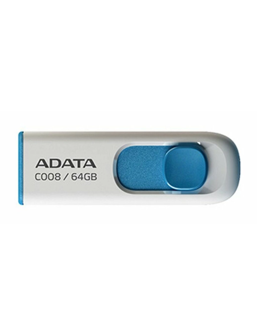 imagem de Memória USB Adata AC008-64G-RWE 64 GB Branco Azul/Branco 64 GB1