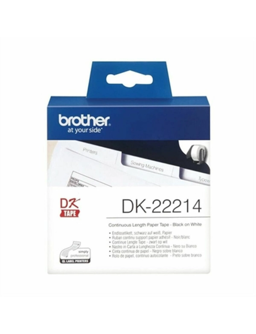 Brother - Cinta Contínua de Papel Térmico Brother DK22214 Branco