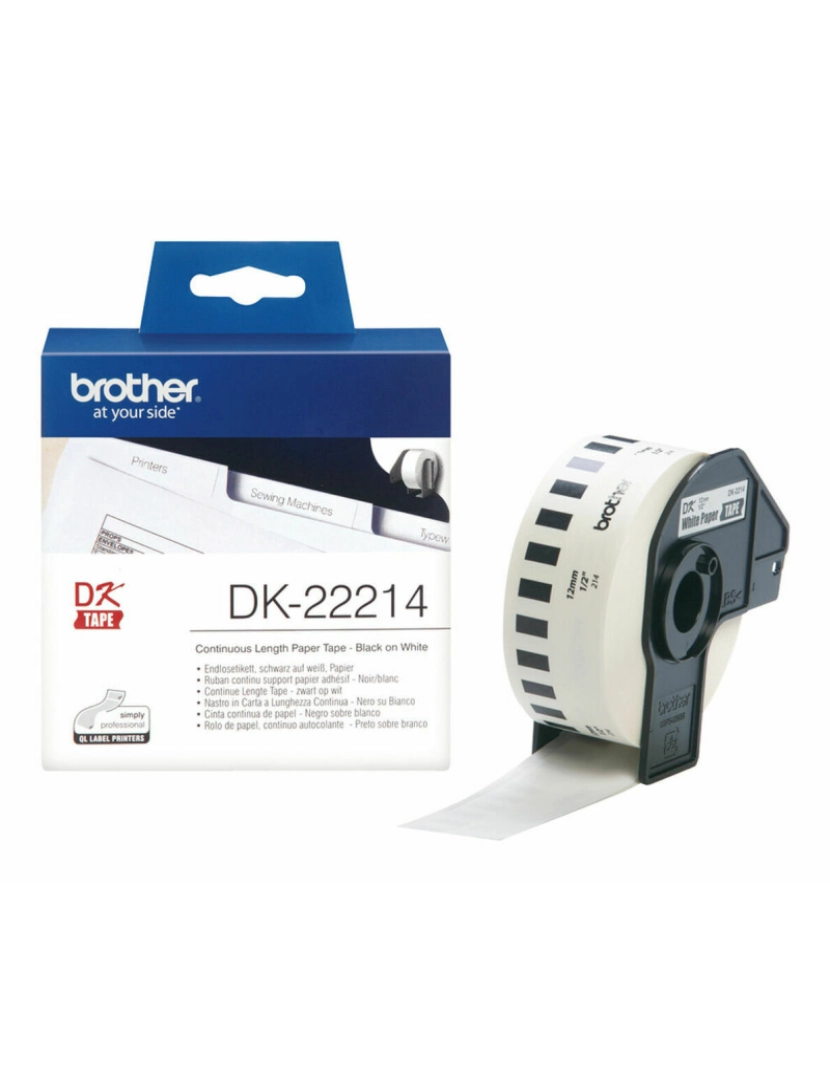 imagem de Cinta Contínua de Papel Térmico Brother DK22214 Branco2