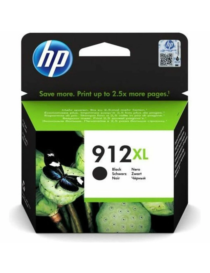 HP - Tinteiro de Tinta Original HP 912XL Preto