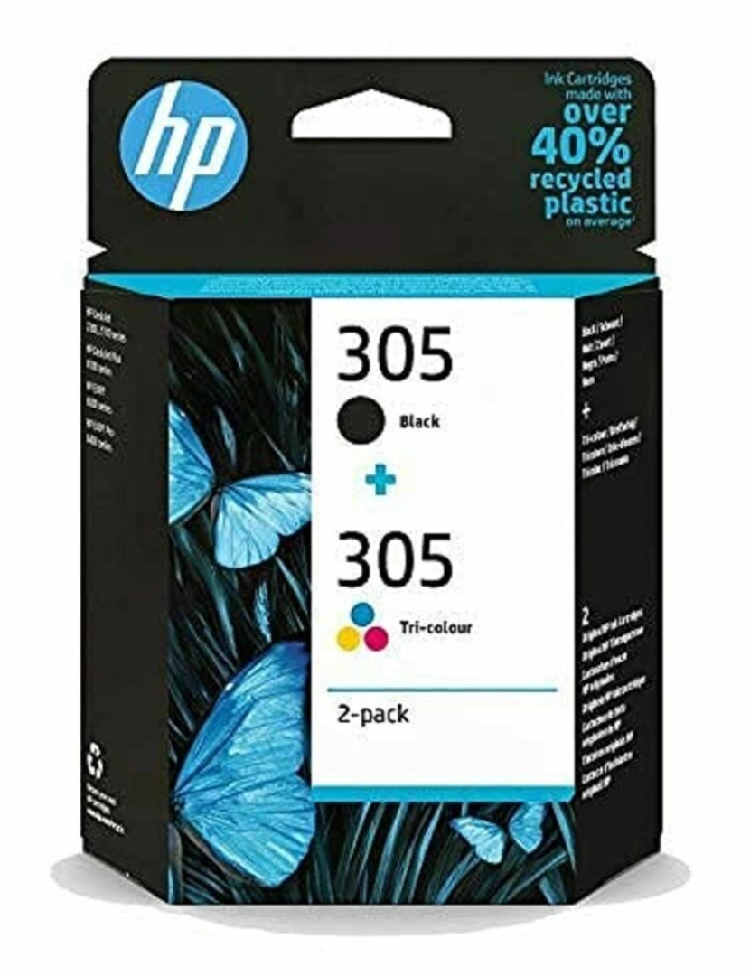 HP - Tinteiro de Tinta Original HP 305 Multicolor