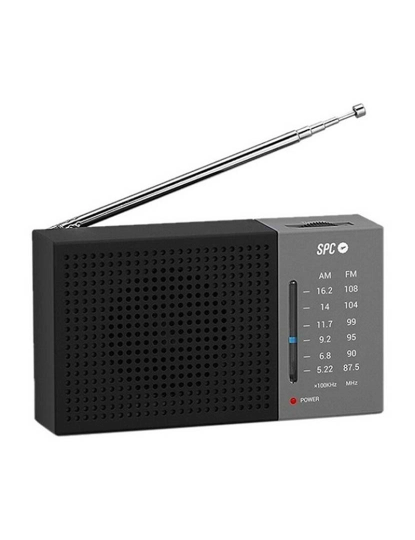 SPC - Rádio Transistor Internet 4584N JETTY LIT AM/FM LR6 Cinzento