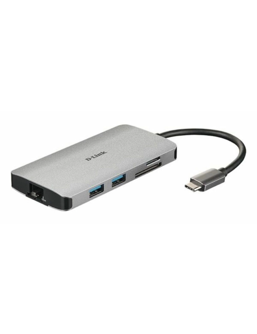 D-Link - Hub USB C D-Link DUB-M810 Prateado