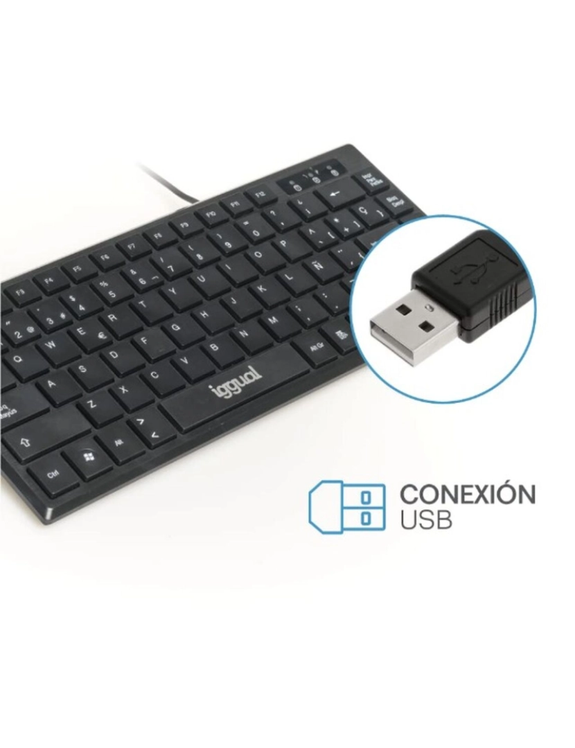 imagem de Teclado iggual Slim TKL-USB Preto3