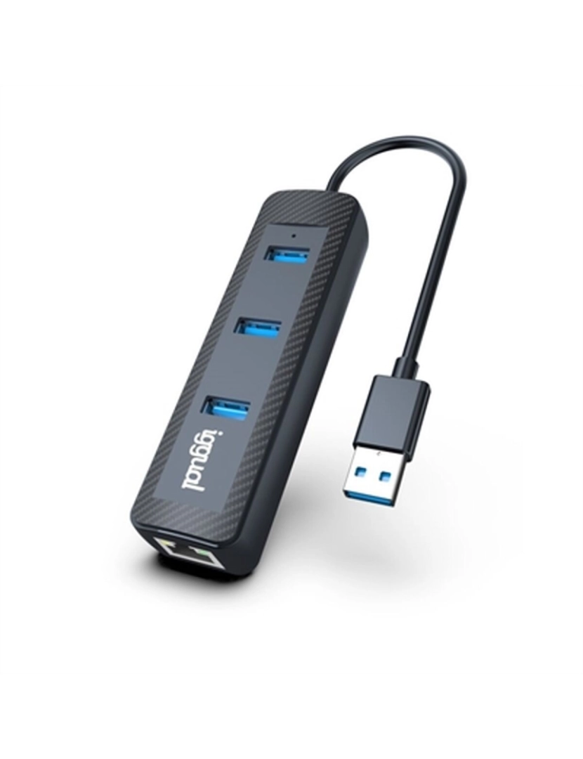 Iggual - Hub USB 3 Portas iggual CARBON