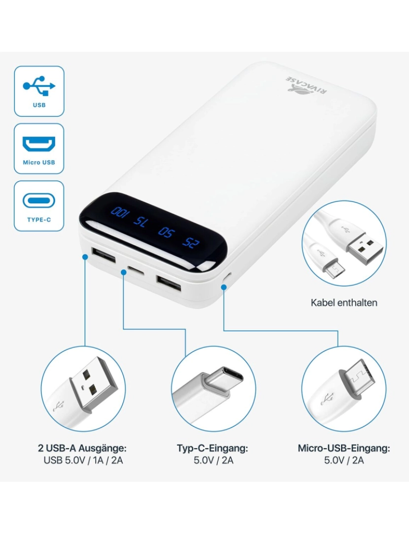 imagem de Powerbank Rivacase VA2280 20000 mAh5