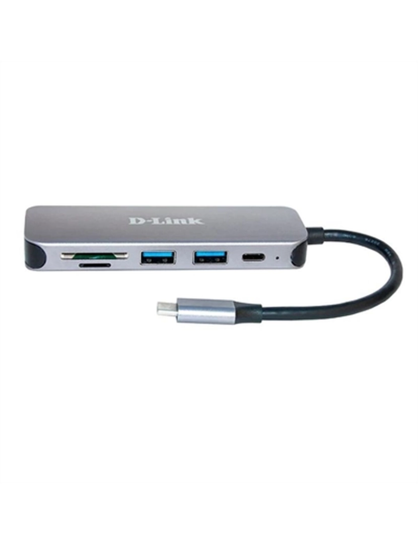 D-Link - Hub USB D-Link DUB-2325 Cinzento