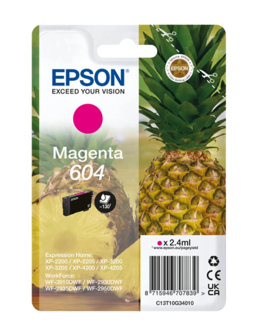 Epson - Tinteiro de Tinta Original Epson 604 Magenta