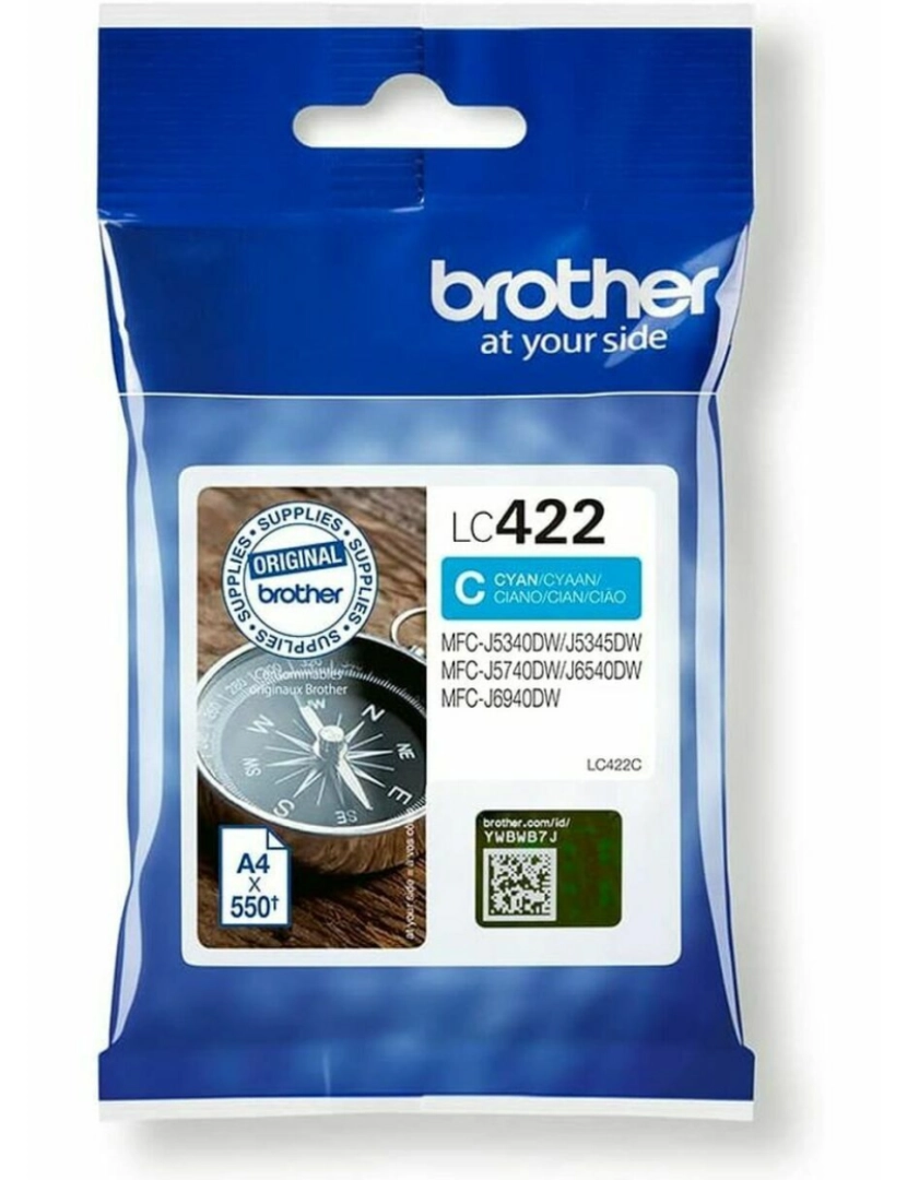 imagem de Tinteiro de Tinta Original Brother LC-422C Ciano2