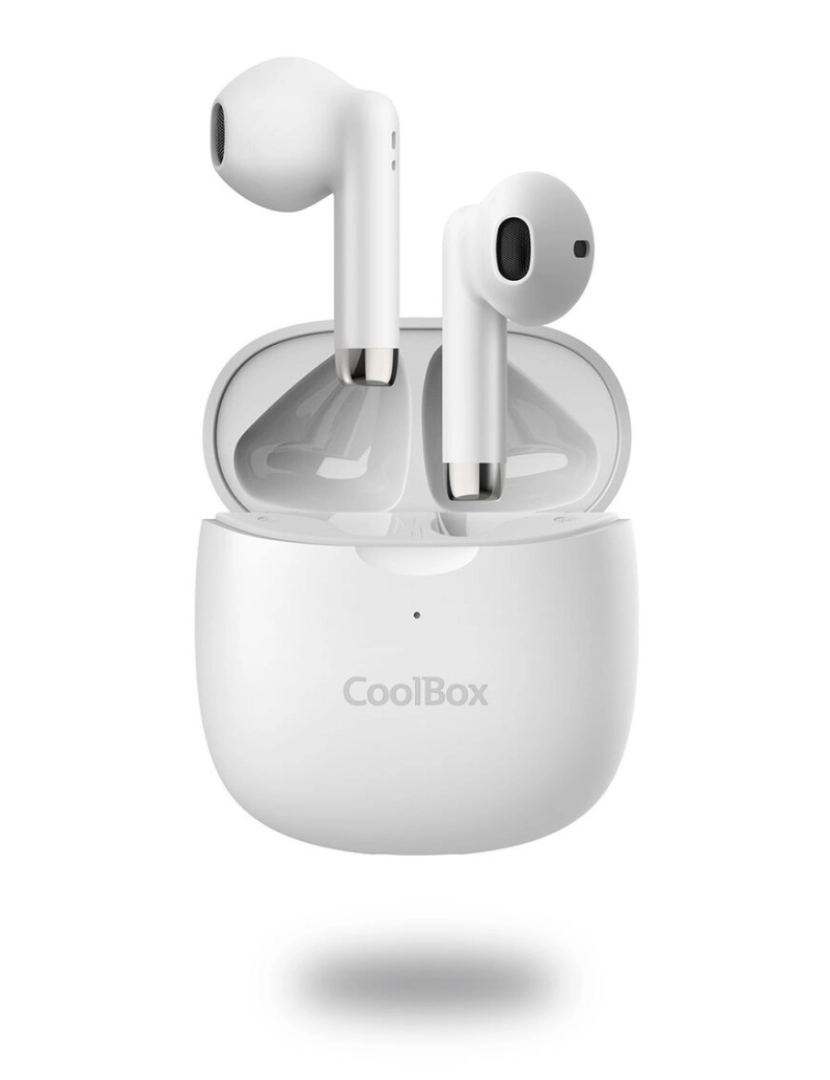 imagem de Auriculares Bluetooth com microfone CoolBox TWS-01 Branco1