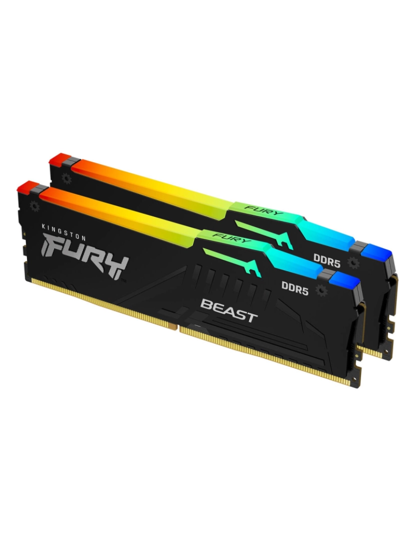 Kingston - Memória RAM Kingston Fury Beast RGB CL40 5600 MHz 16 GB DDR5