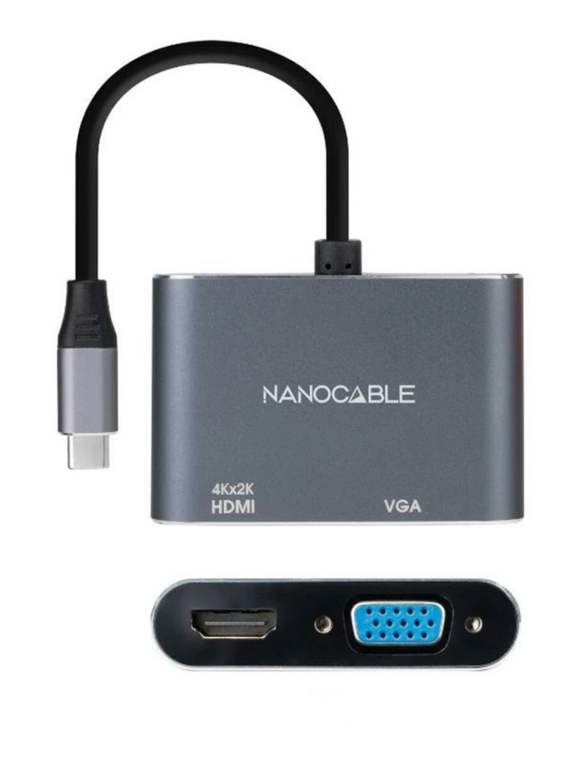imagem de Adaptador USB C para VGA/HDMI NANOCABLE 10.16.4303 4K Ultra HD2