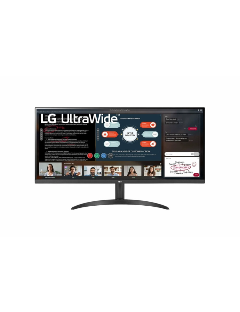 LG - Monitor LG 34WP500-B 34" HDR10 UltraWide Full HD LED IPS Flicker free 75 Hz