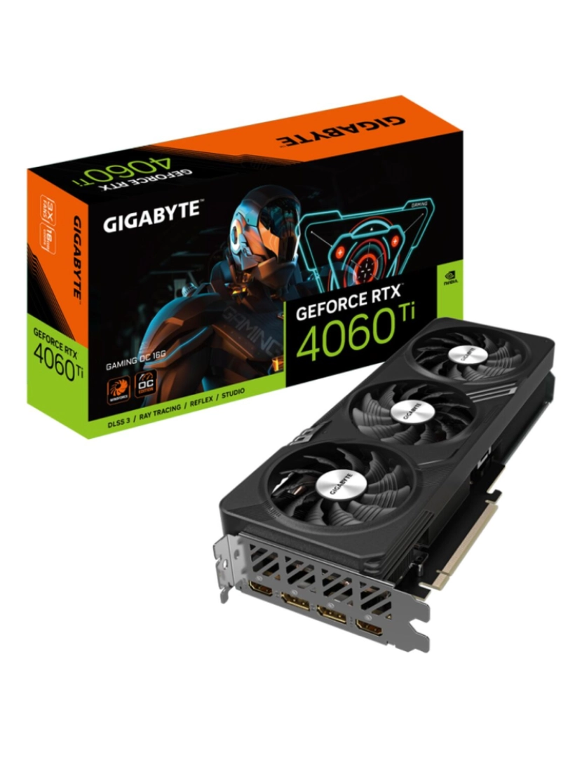 Gigabyte - Placa Gráfica Gigabyte GV-N406TGAMING OC-16GD 16 GB RAM Geforce RTX 4060 Ti