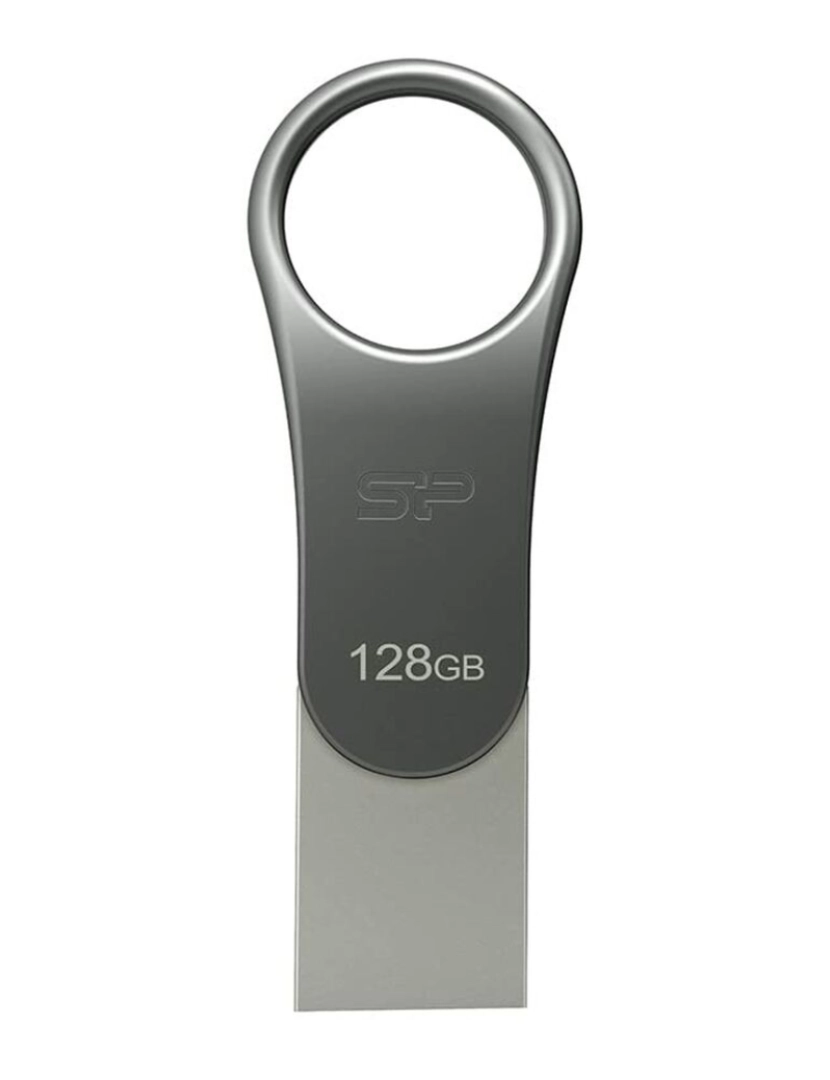 imagem de Memória USB Silicon Power Mobile C80 Cinzento Titânio 128 GB1