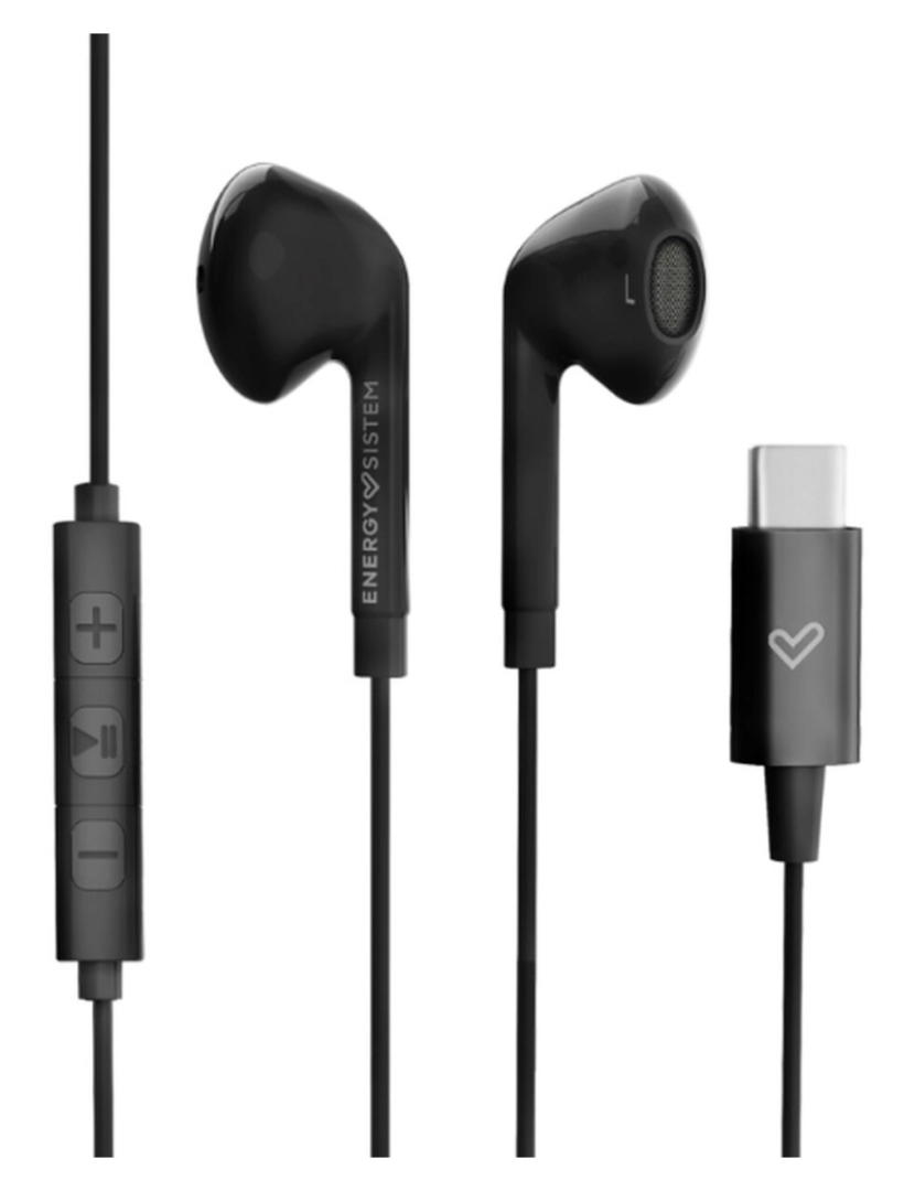 ENERGY SISTEM - Auriculares com microfone Energy Sistem 448982 USB-C Preto (1 Unidade)