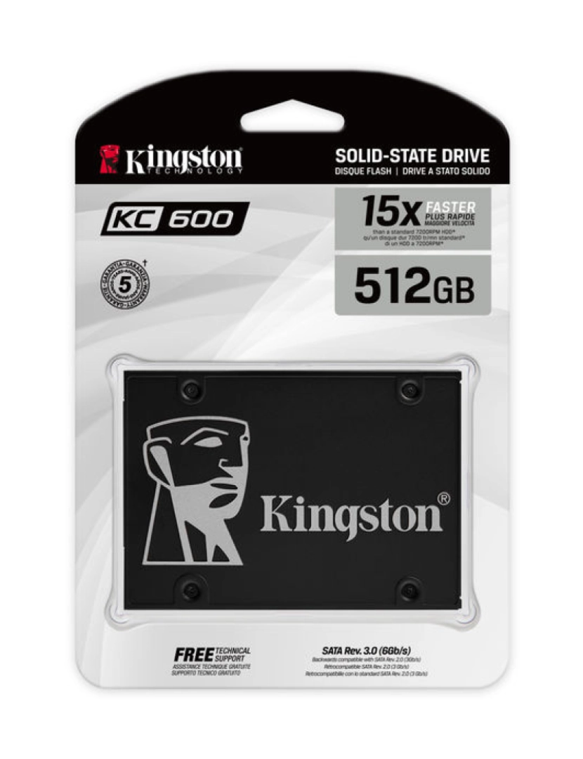 imagem de Disco Duro Kingston SKC600/512G 2,5" SSD SATA III 512 GB SSD 512 GB2