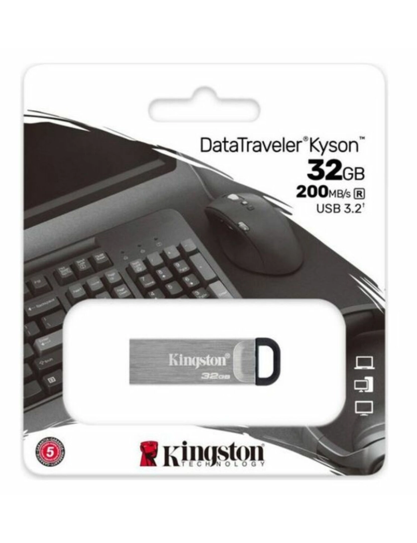 imagem de Memória USB Kingston DataTraveler DTKN Prateado Memória USB2