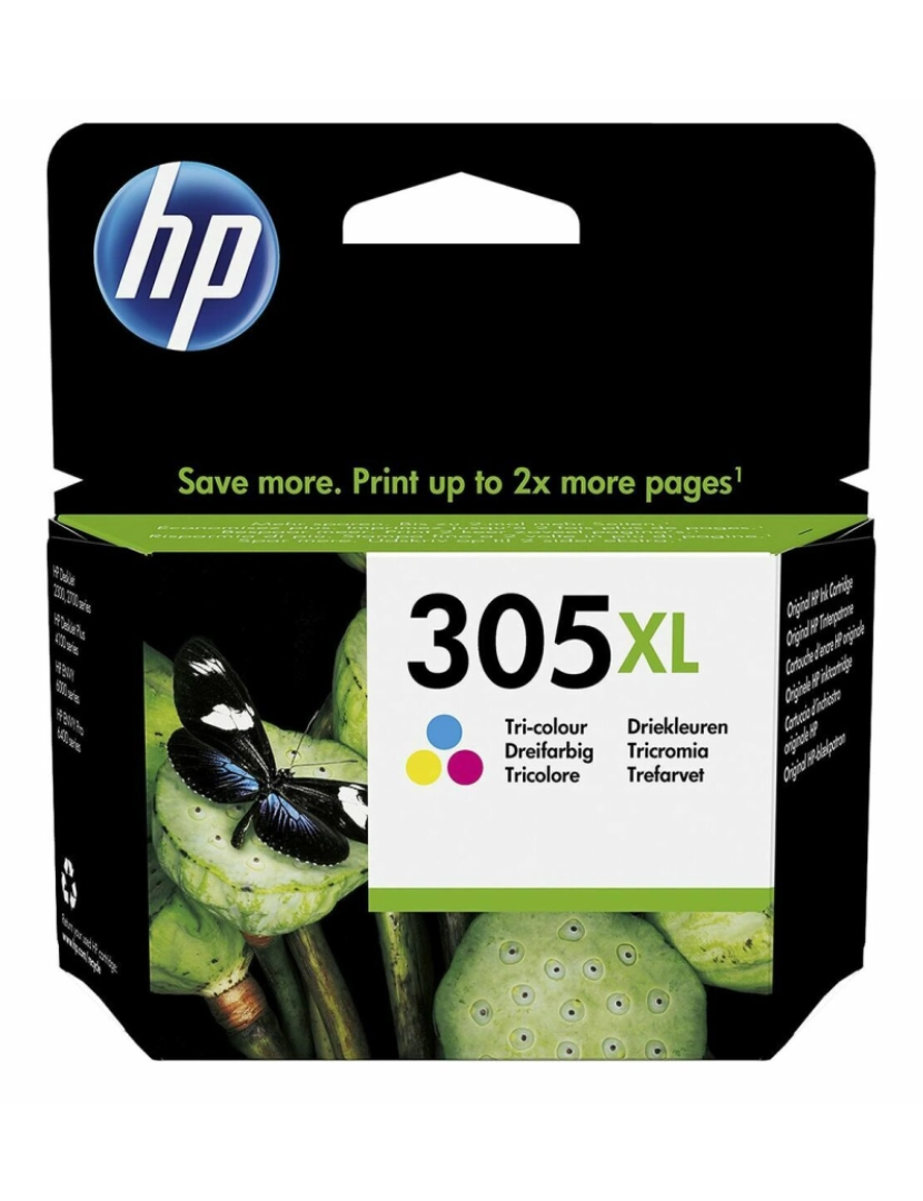 HP - Tinteiro de Tinta Original HP 305XL Tricolor Ciano/Magenta/Amarelo