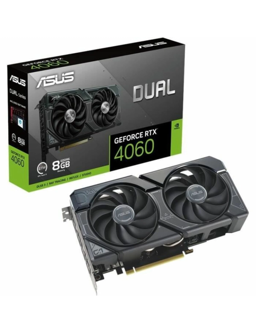 Asus - Placa Gráfica Asus GeForce RTX 4060 OC Edition 8 GB RAM GDDR6