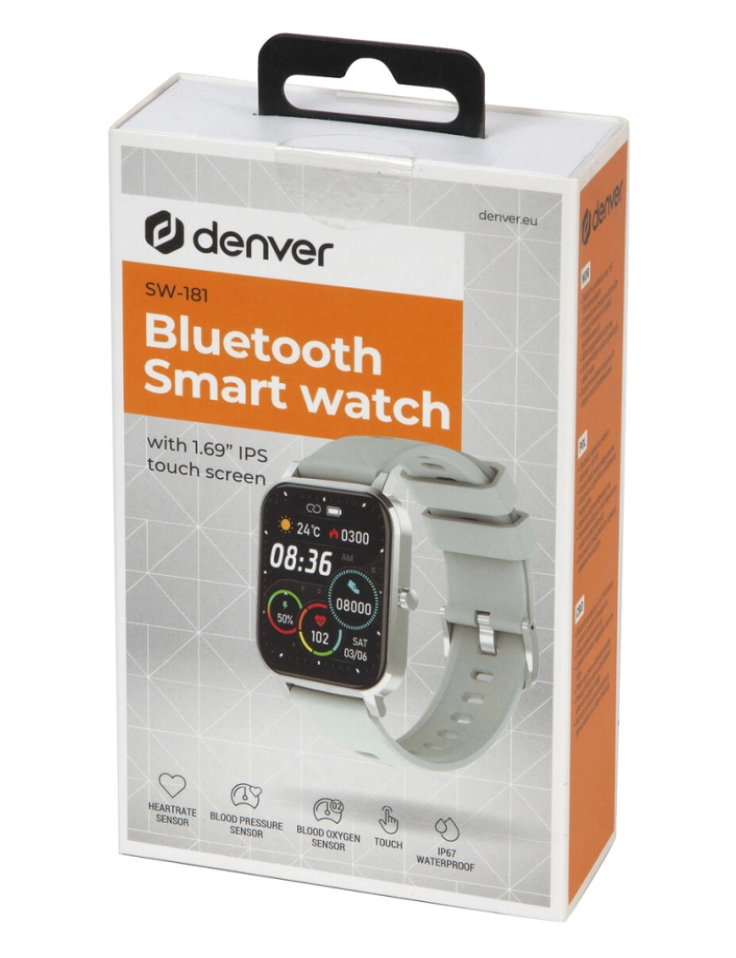 imagem de Smartwatch Denver Electronics SW181 GRIS Cinzento 1,7"3