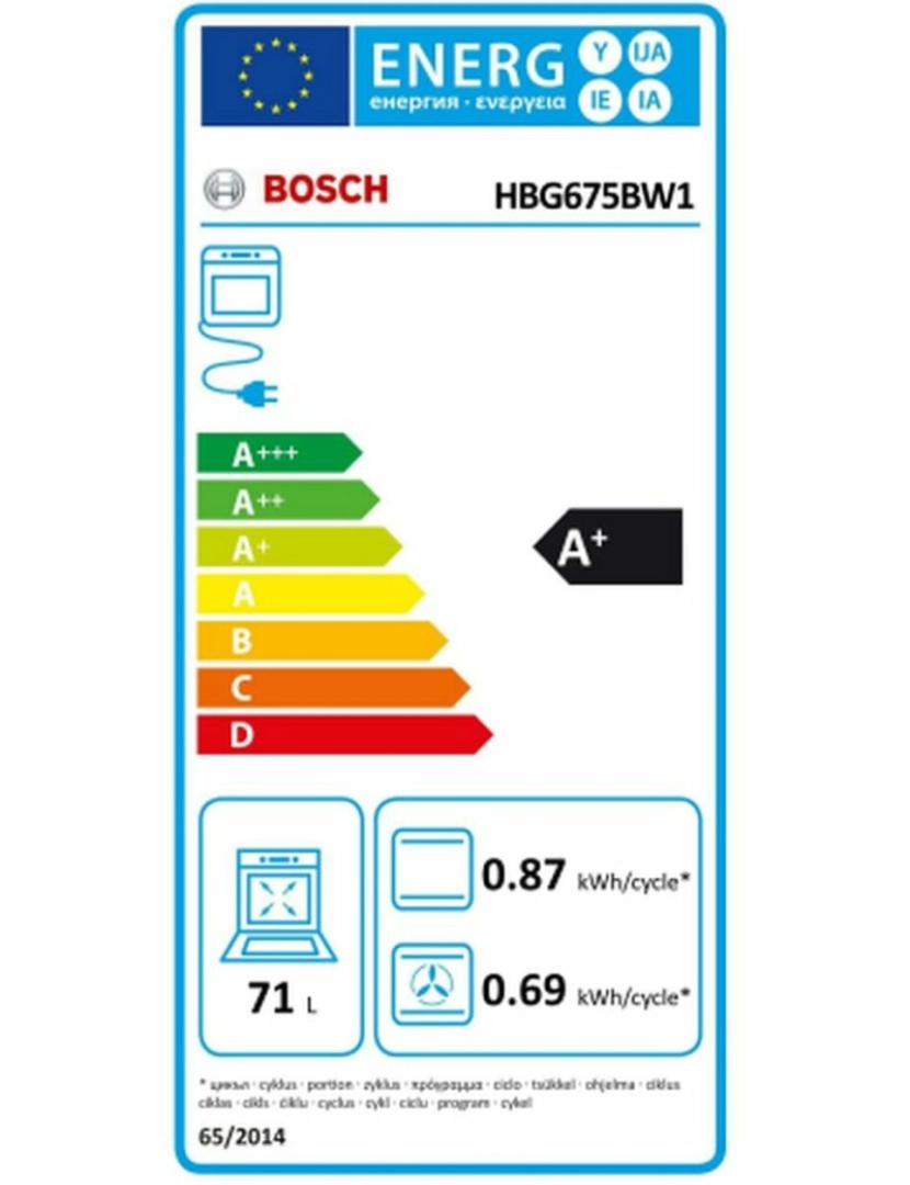 imagem de Forno BOSCH HBG675BW1 71 L Display TFT 3650W2